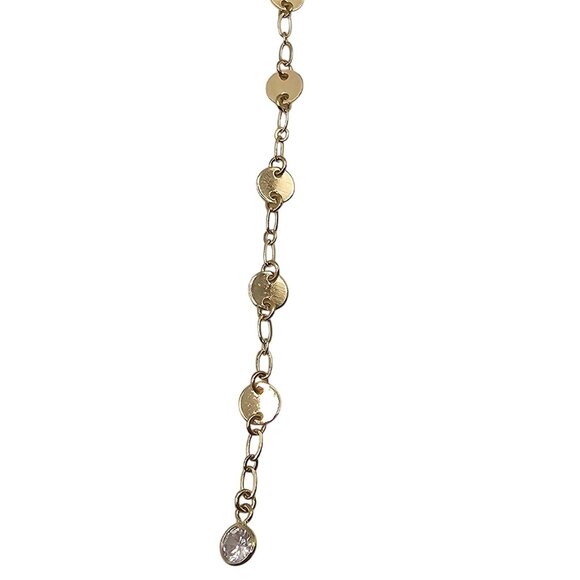 Ettika 18K Gold Plated Falling Rhinestone Boho Fairygoth Stmt ChainDrop Necklace - Picture 5 of 12